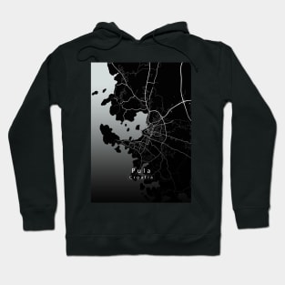 Pula Croatia City Map dark Hoodie